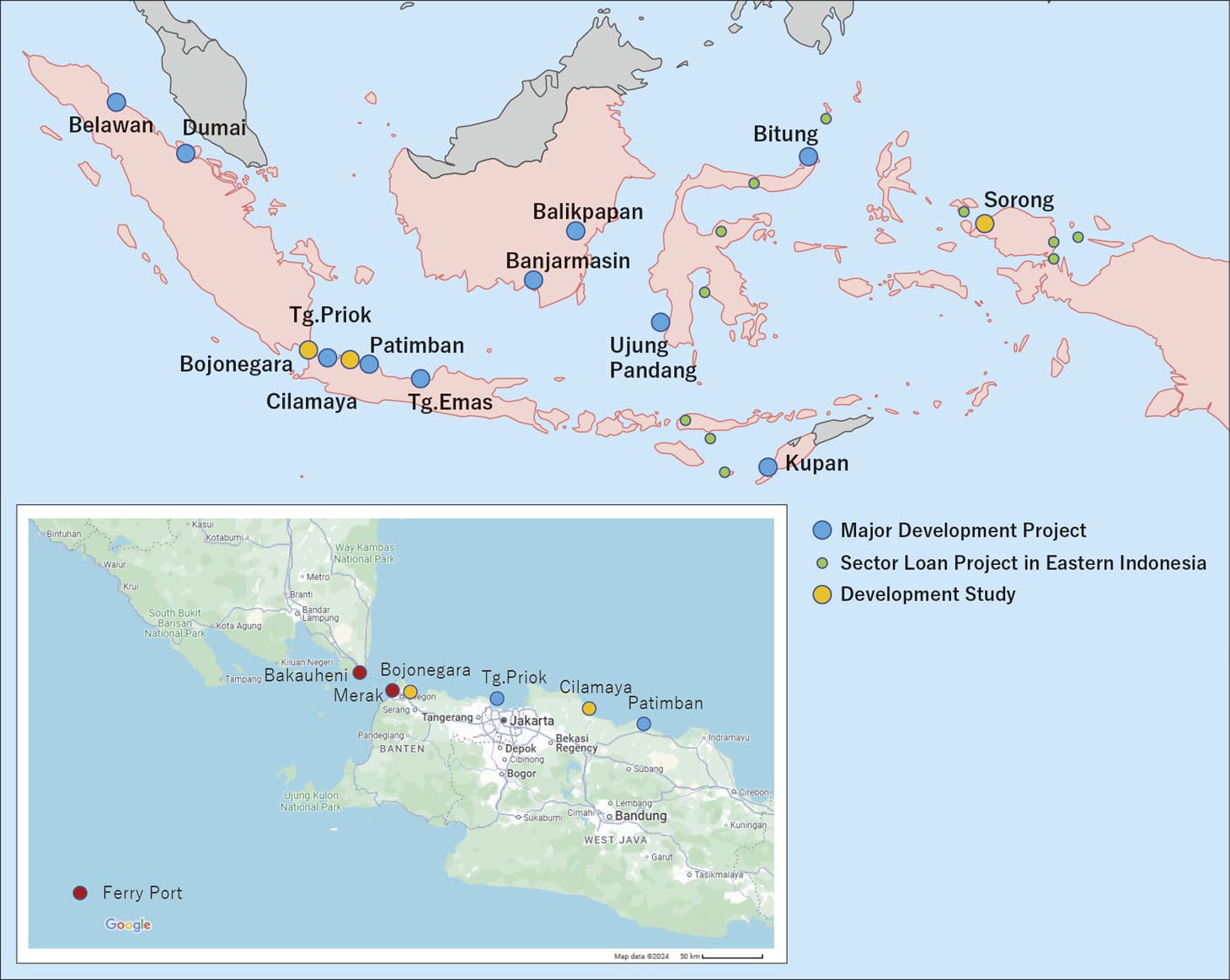 Figure 2: Major Port Development Projects Assisted by Japan